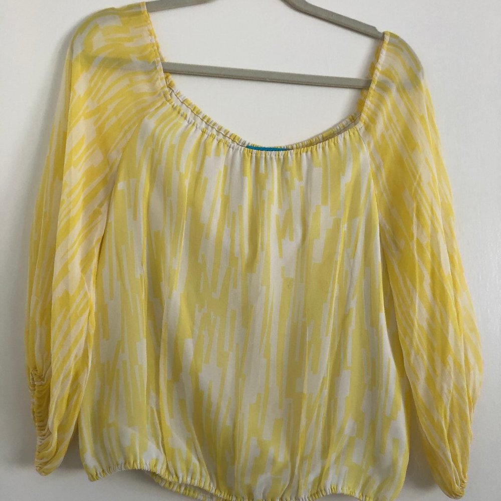 Alice + Olivia Silk Alta Boho Peasant Top – XS